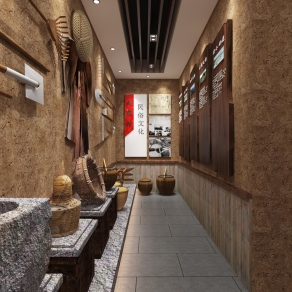 中式村史馆3D模型下载